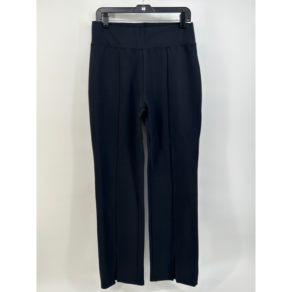 Abercrombie & Fitch Black Pintuck Front Slit Ponte Pants Large High Rise